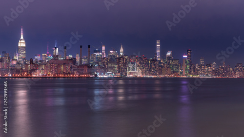 Midtown Manhattan Night Panoramic 