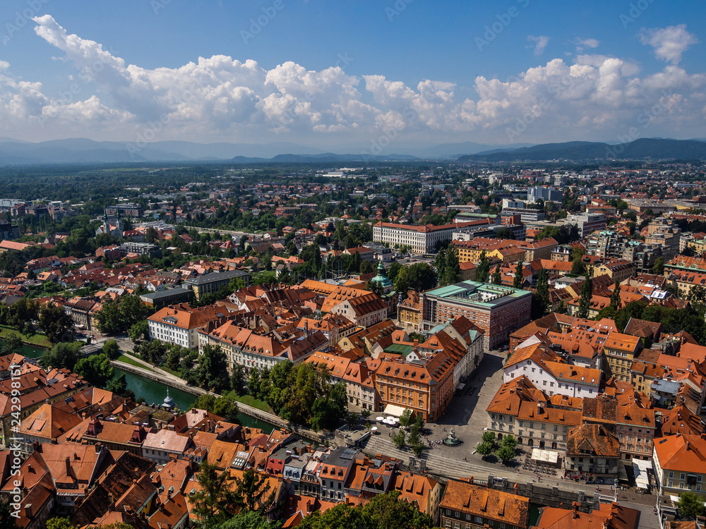 cityscape in Ljubljana