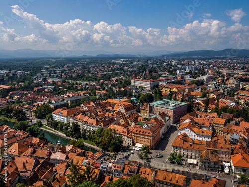 cityscape in Ljubljana