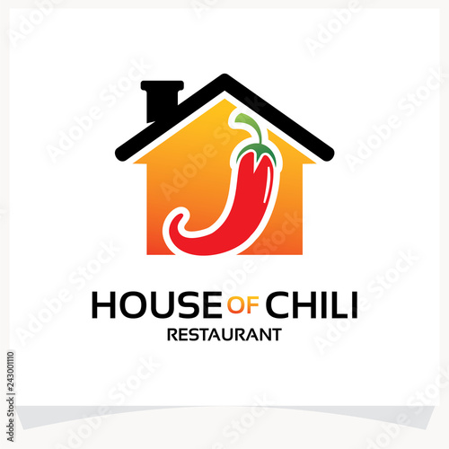 Chili House Logo Design Template Inspiration