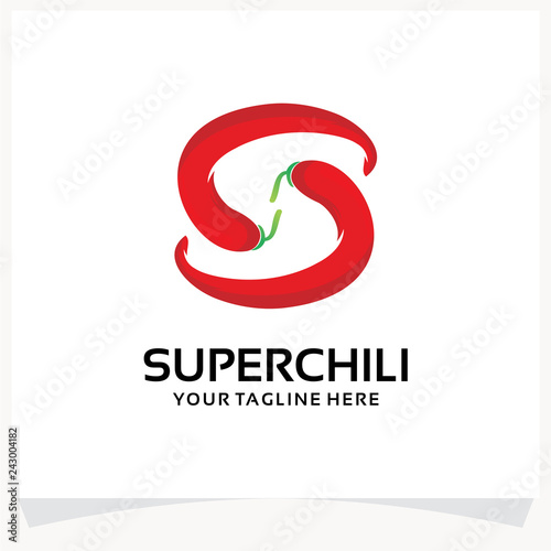 Letter S Chili Logo. Super Chili Logo Design Template Inspiration