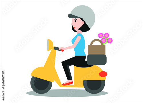 Girl on scooter