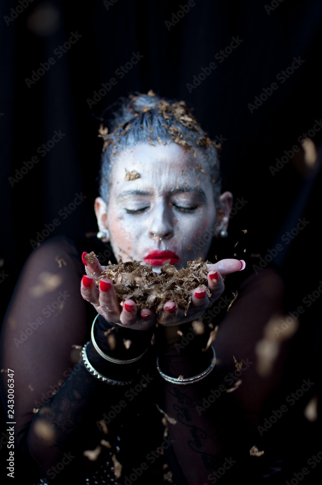 Fototapeta premium mujer modelo maquillaje