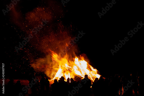 People who attend the traditional bonfire of the epiphany