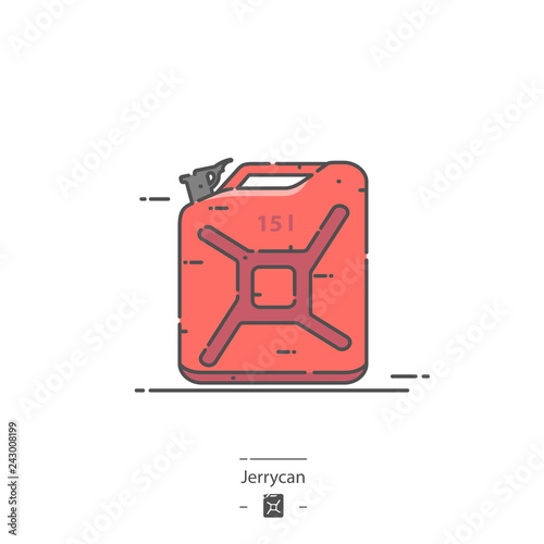 Jerrycan - Line color icon