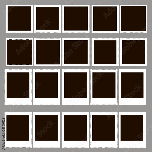 Set of vintage photo frames. blank page template.insert design elements .
