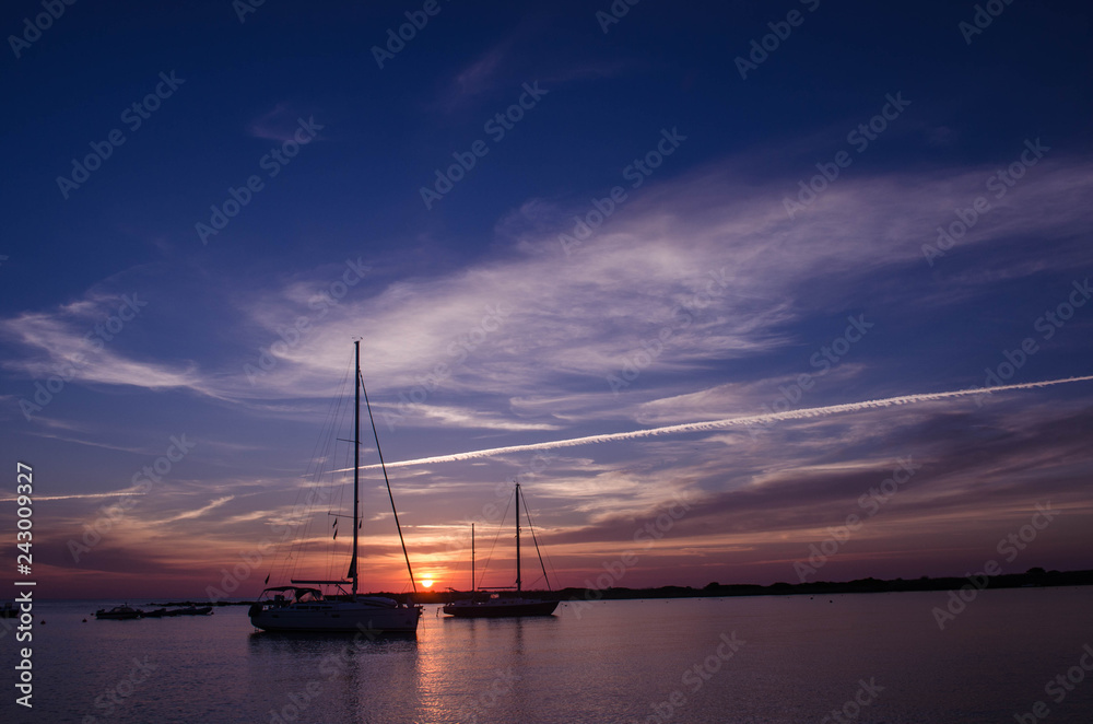 sailboat sunrise