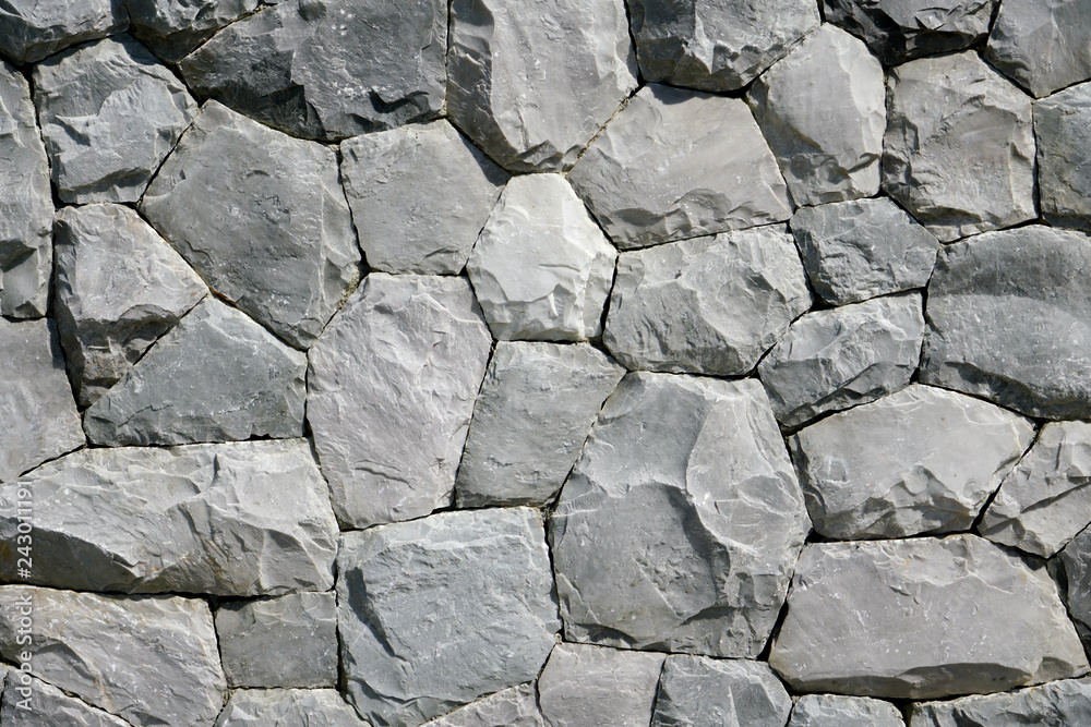 Round & pentagon Black stone pattern background & wallpaper Stock Photo |  Adobe Stock