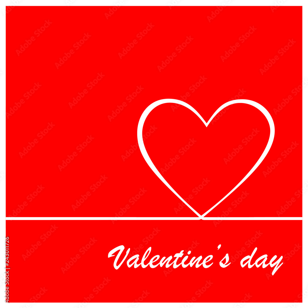 Background with Valentine's day inscription