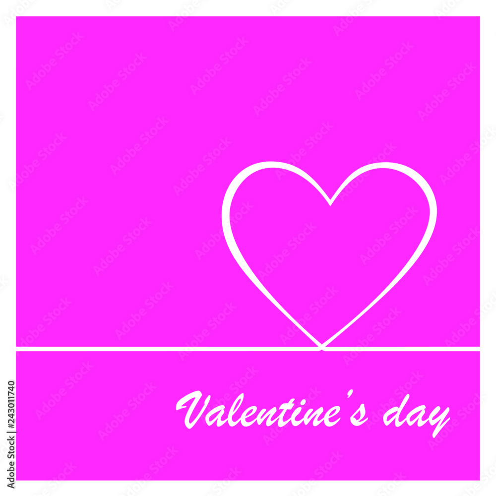 Background with Valentine's day inscription