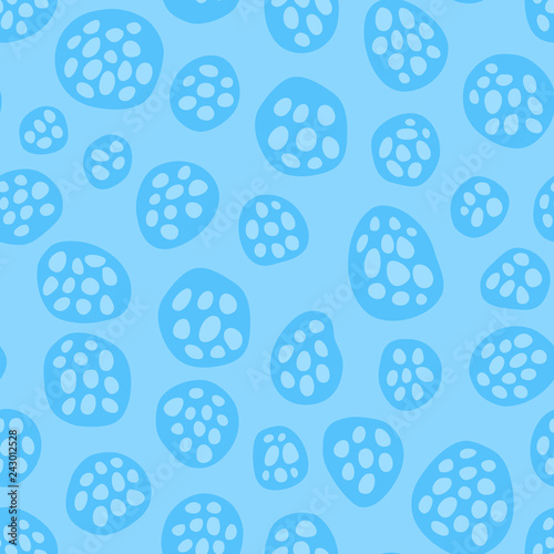 Grains in a irregular oval patterns. Seamless, abstract background. Easy to edit colors in Illustrator.