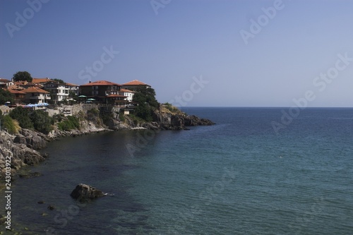 Sunny day on a magical rocky coast in Bulgaria photo