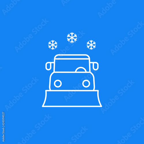 snowplow vector line icon