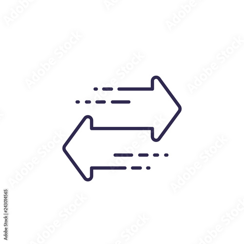 arrows, reverse, exchange, switch line icon