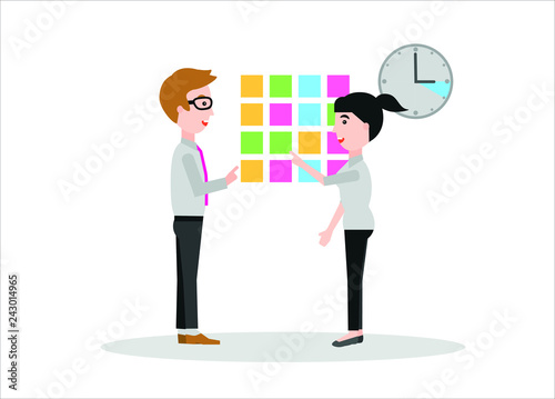 Business people in daily sprint