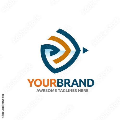 abstract archer logo vector concept element, abstract arrow symbol