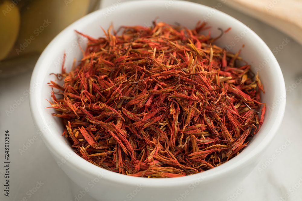 Fototapeta premium Bowl with dried saffron