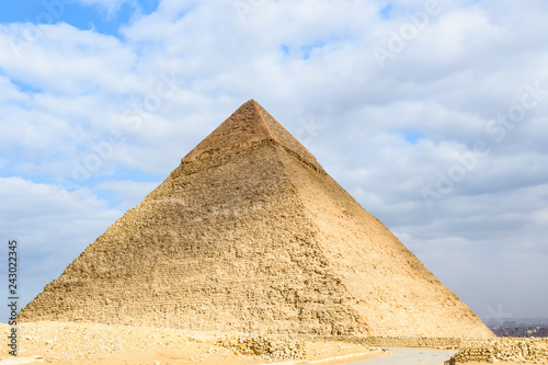 The great pyramid of Khafre in Giza plateau. Cairo  Egypt