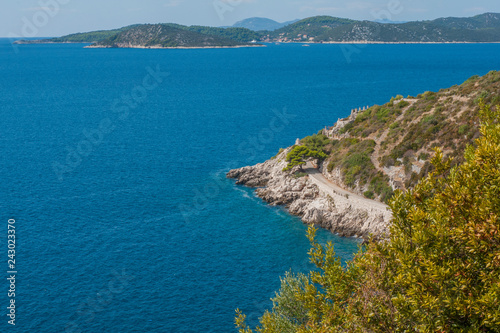 Scenic view of coastline Adriatic road