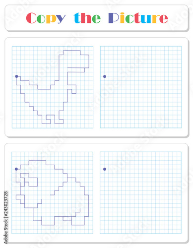 Copy the graphic picture. Worksheet for kids