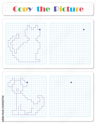 Copy the graphic picture. Worksheet for kids