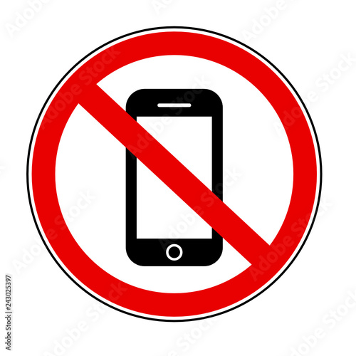 znak zakaz używania telefonu