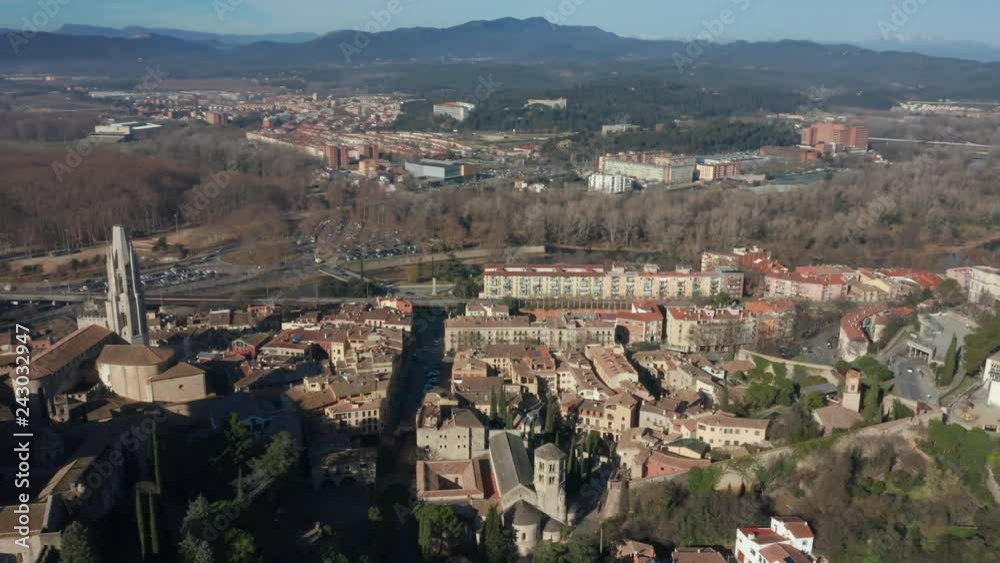 wide counter clockwise flight over Girona wide counter clockwise flight over Girona