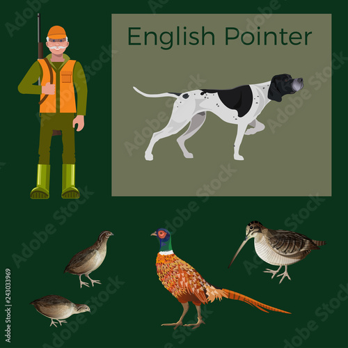 Feathered game hunting set