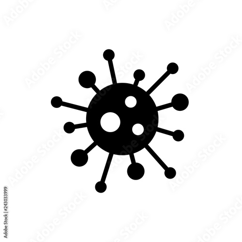 Vector virus icon in simple flat style.