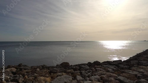 The coast in ametlla in the mediterranean sea photo