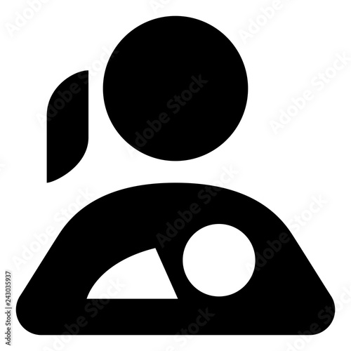 Mother Holding Baby Vector Icon