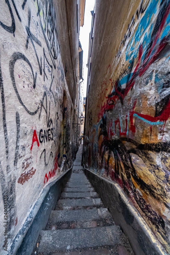 Fototapeta premium historyczne stare miasto Gamla Stan w Sztokholmie, Szwecja