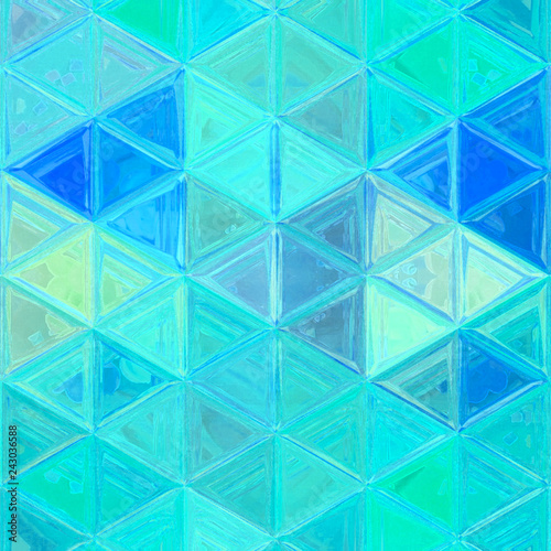 neon blue and turquoise triangles pattern for textile and wallpaper