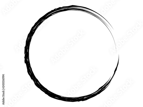 Grunge ink circle made for your project..Grunge black circle made of paint.Grunge logo.