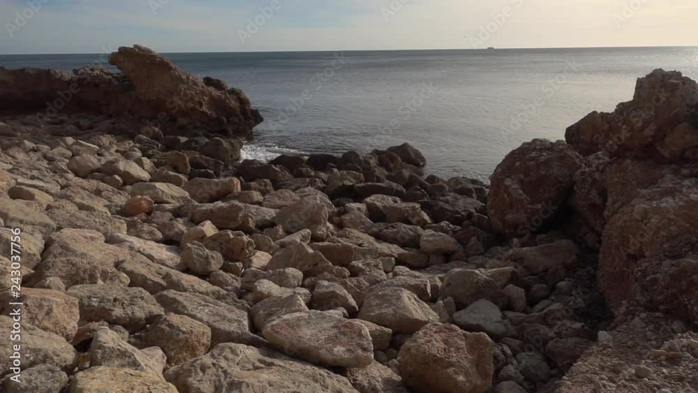 The coast in ametlla in the mediterranean sea The coast in ametlla in the mediterranean sea
