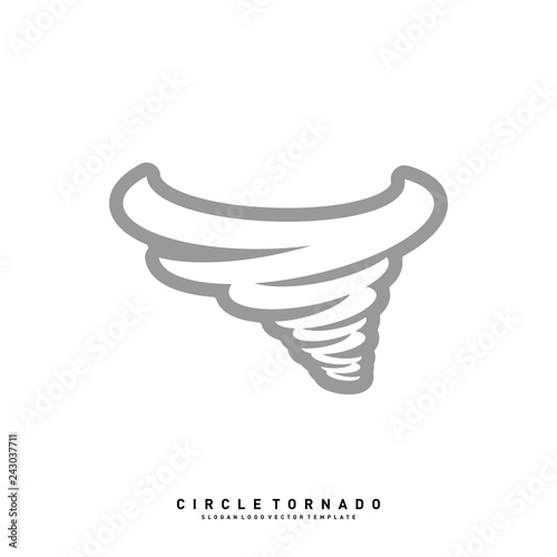 Tornado Logo Design Concept Vector Template. Hurricane Logo Vector Icon