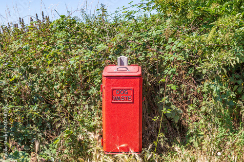 A Dog Waste Bin in the Countryside