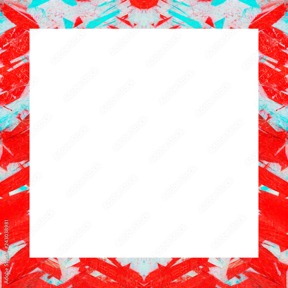 Fototapeta premium Grunge abstract color frame with empty space