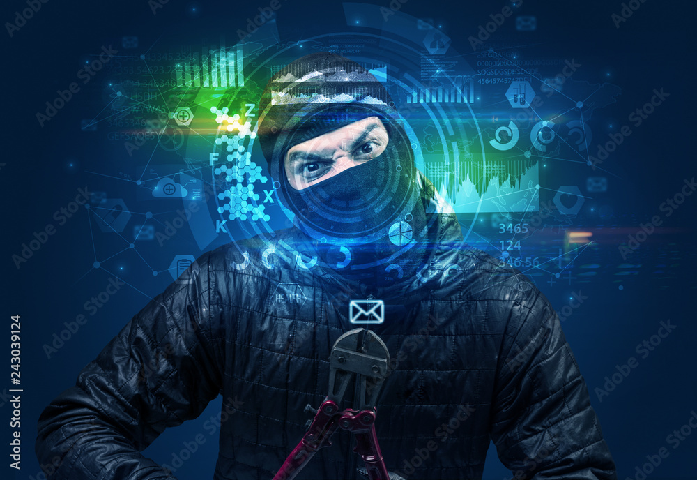 Biometric identification and Facial recognition system concept. Biometric identification and Facial recognition system concept.