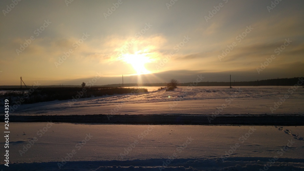 Sun and snow