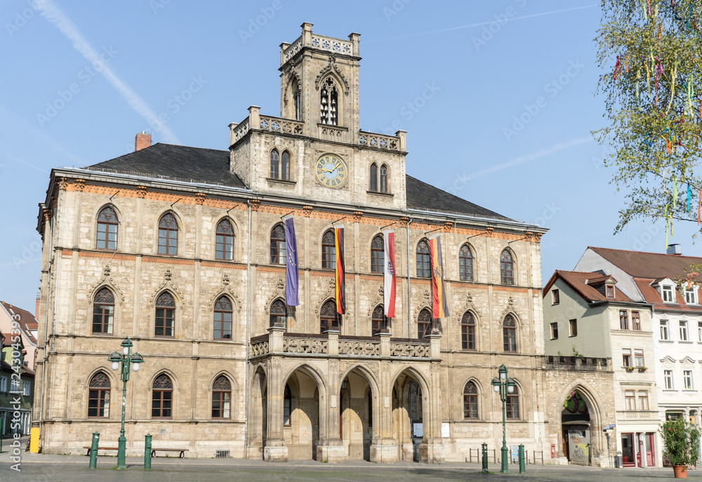 The town hall of Weimar on a sunny day