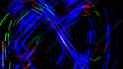 Multi color light painting, long exposure background