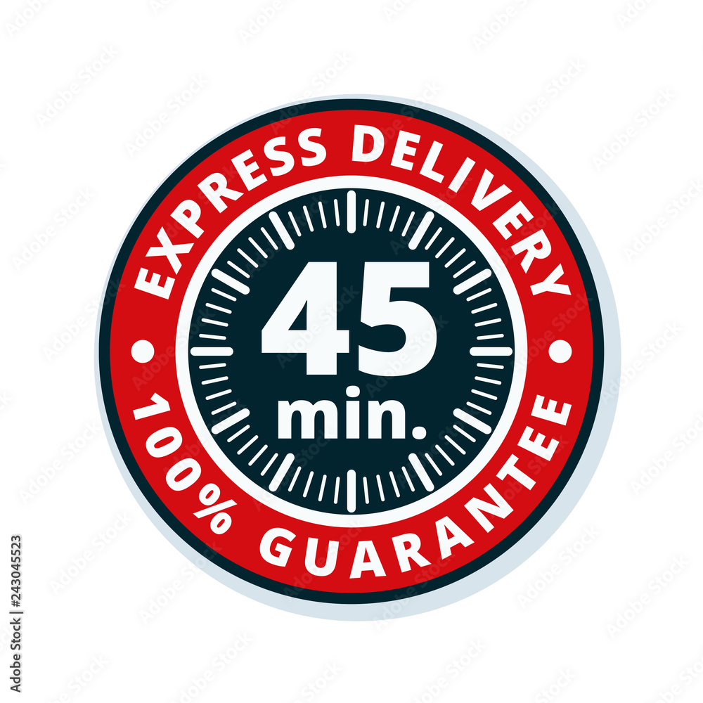 45 minutes Express Delivery illustration 45 minutes Express Delivery illustration
