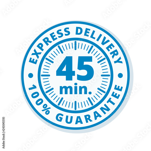 45 minutes Express Delivery illustration