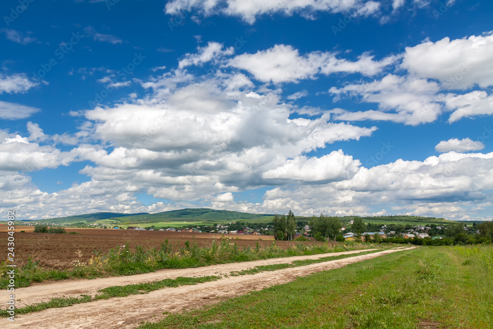 Blue sky and road Blue sky and road