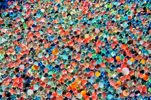 Multicolored water beads 