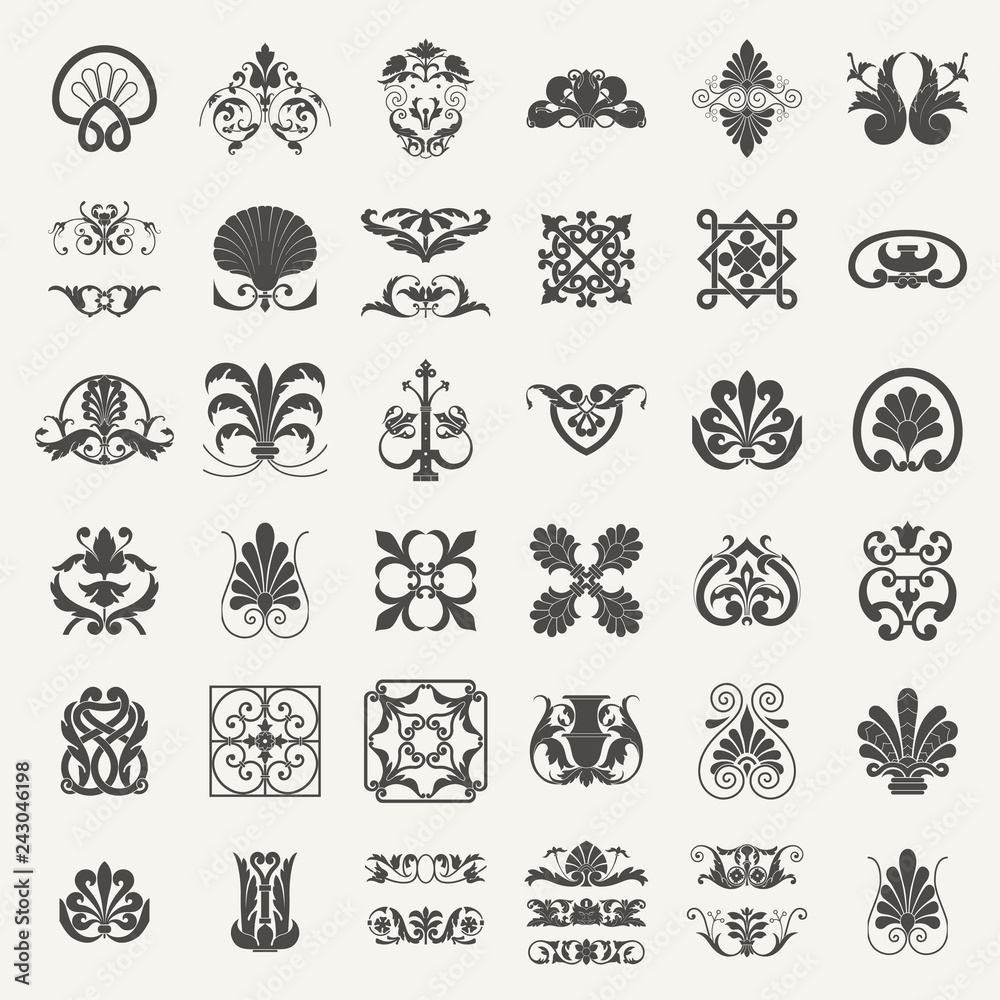 Decorative elements elements set Decorative elements elements set