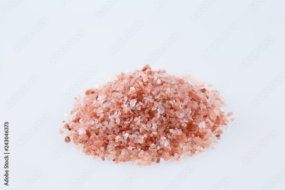 Pink himalayan salt isolated on white background. Pink himalayan salt isolated on white background.