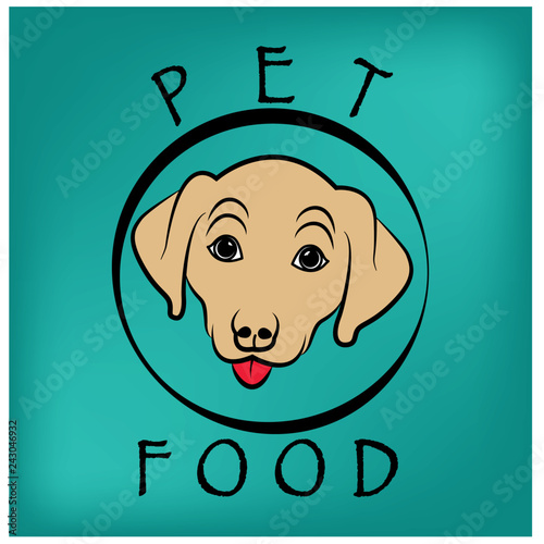 Vector illustration of a Pet Food label