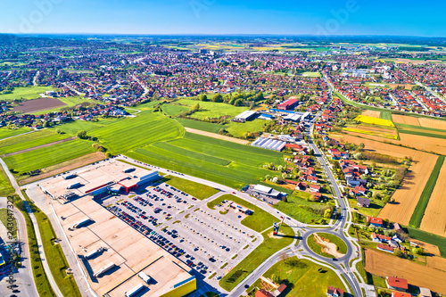Town of Koprivnica aerial view